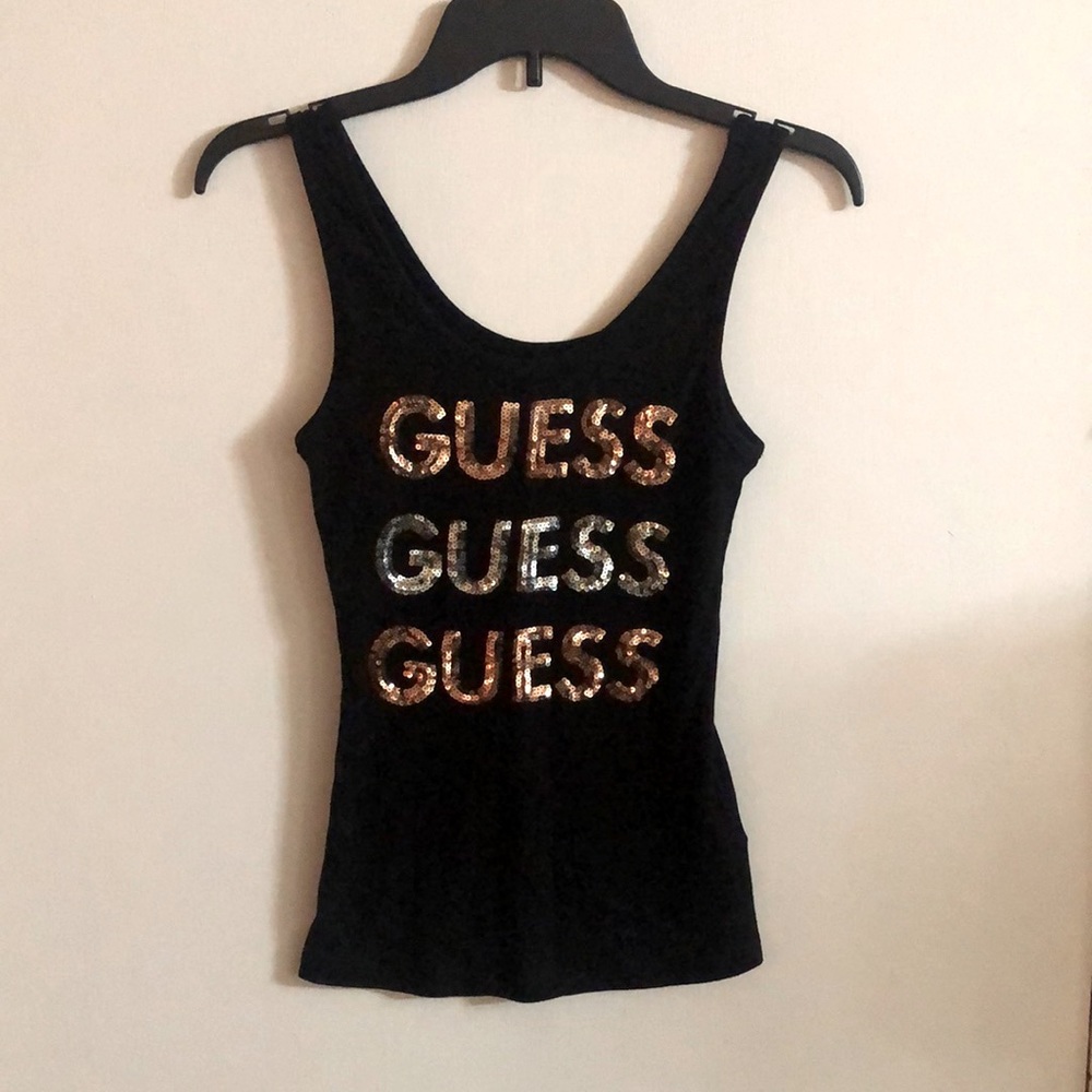 Black Guess tank top